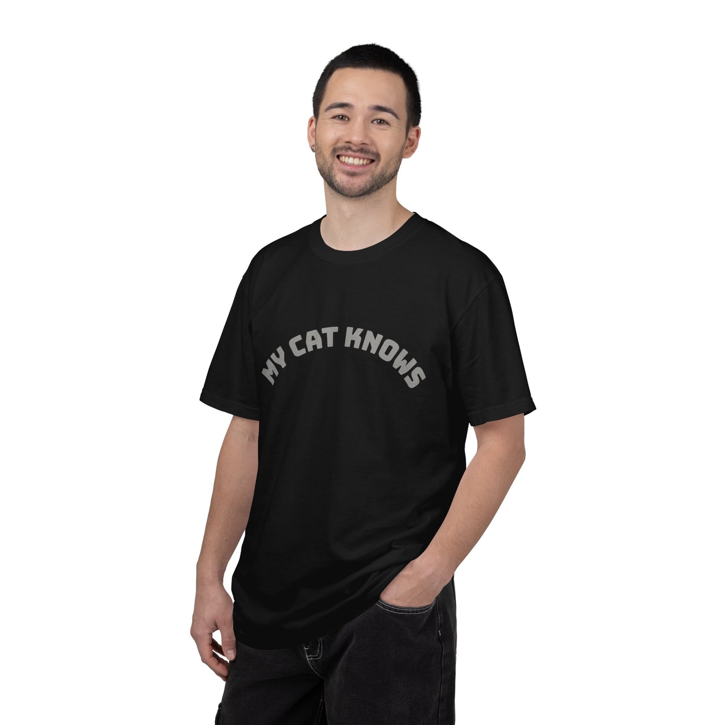 My Cat Knows T-Shirt — Cute Cat Paw Graphic Tee