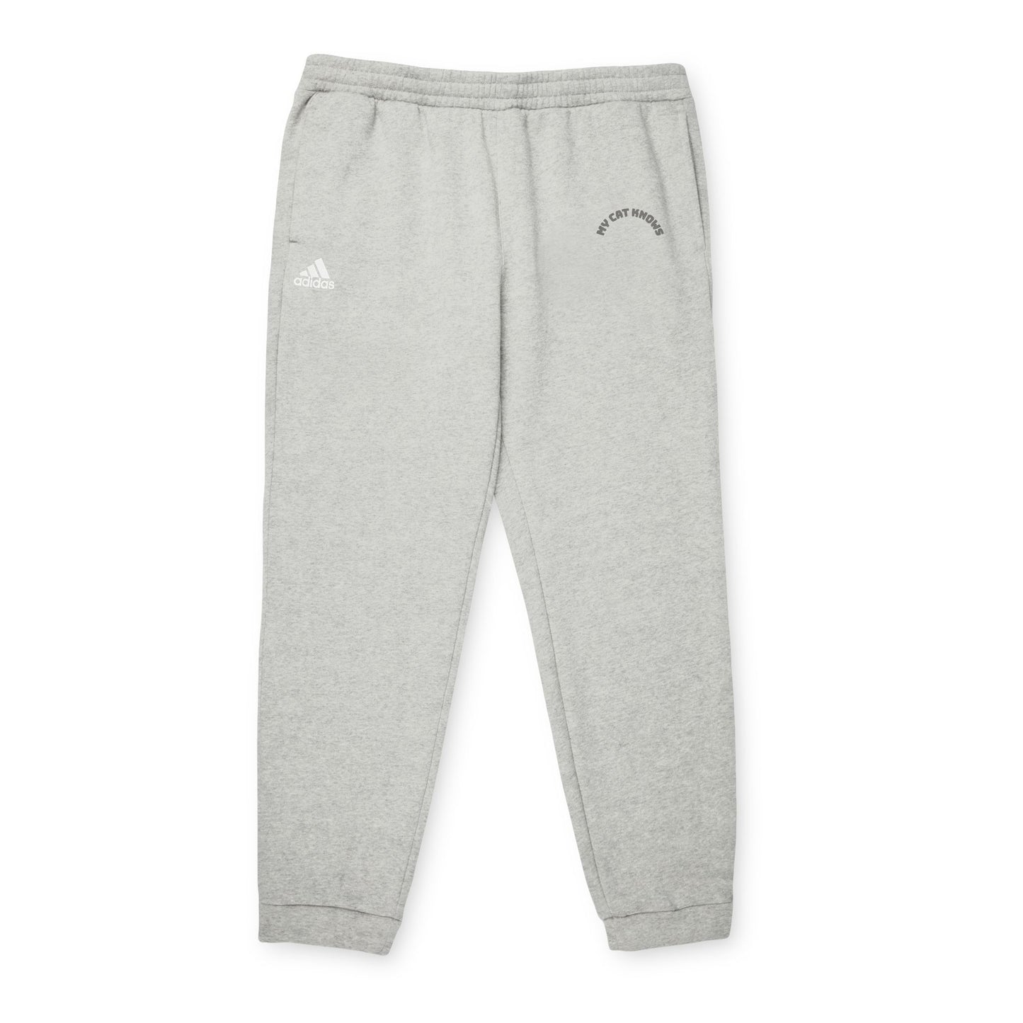 Adidas Fleece Joggers — Grey Cozy Sweatpants For Cat Lovers