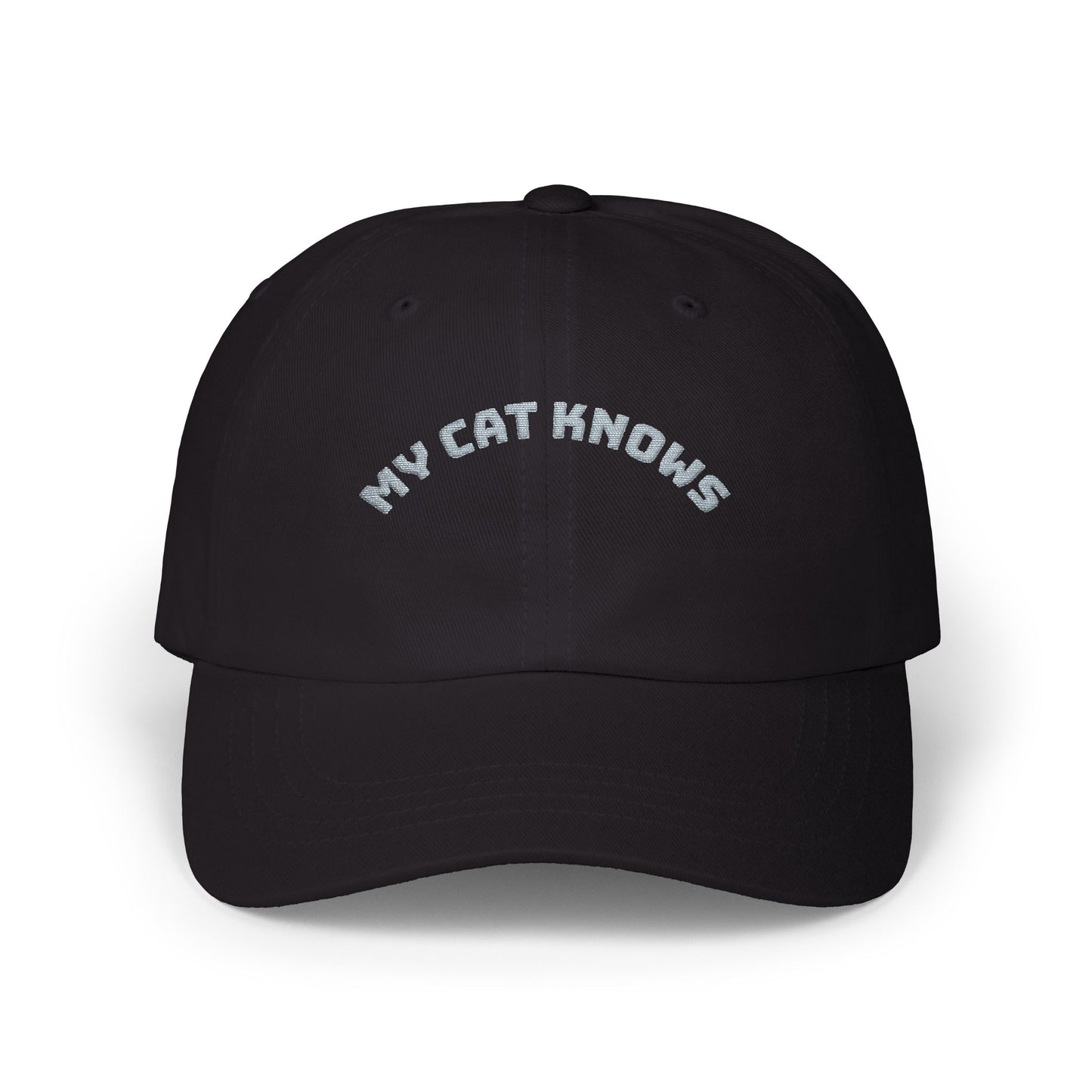 My Cat Know Embroidered Dad Cap