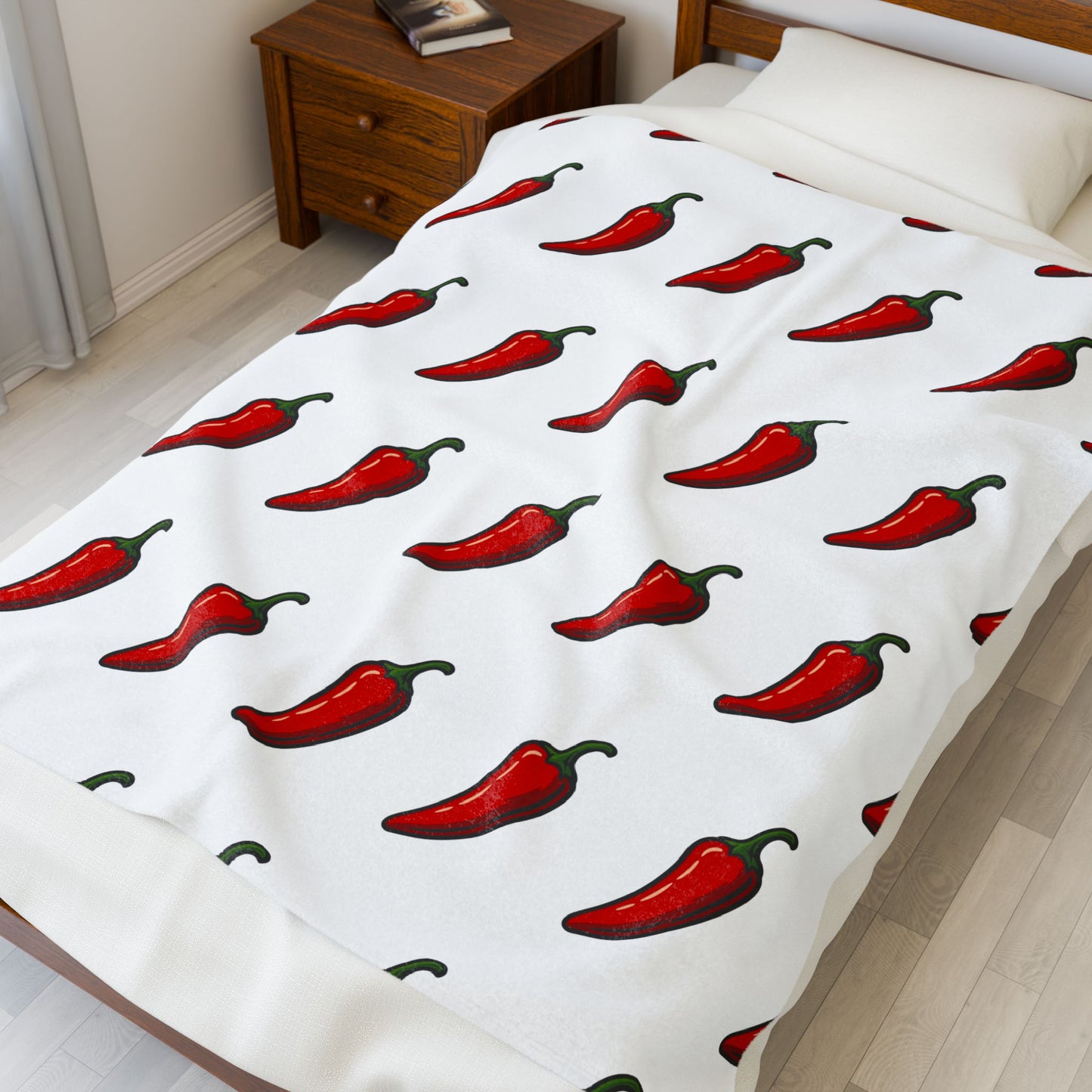 Spicy Chili Plush Blanket, Cozy Throw blanket