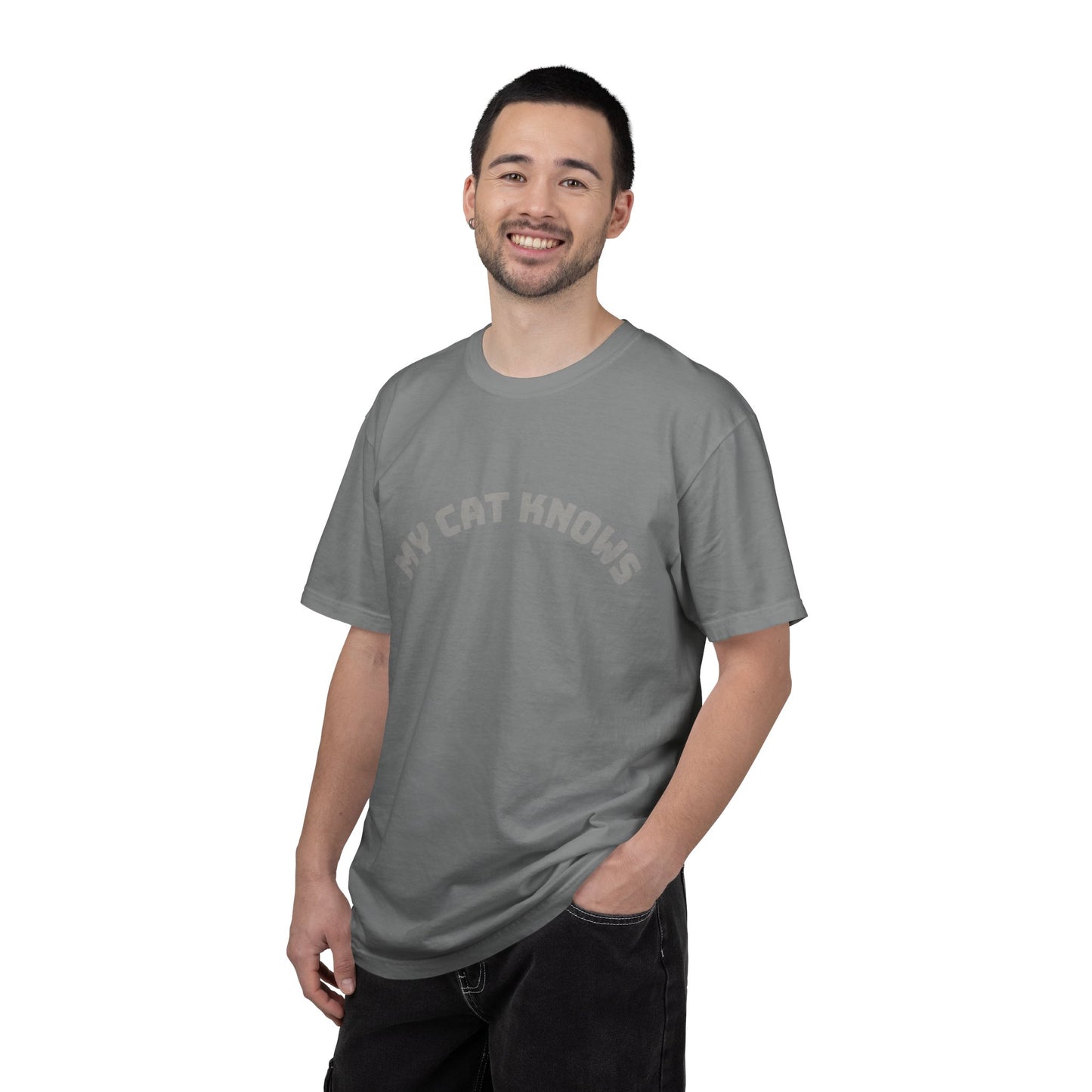 My Cat Knows T-Shirt — Cute Cat Paw Graphic Tee