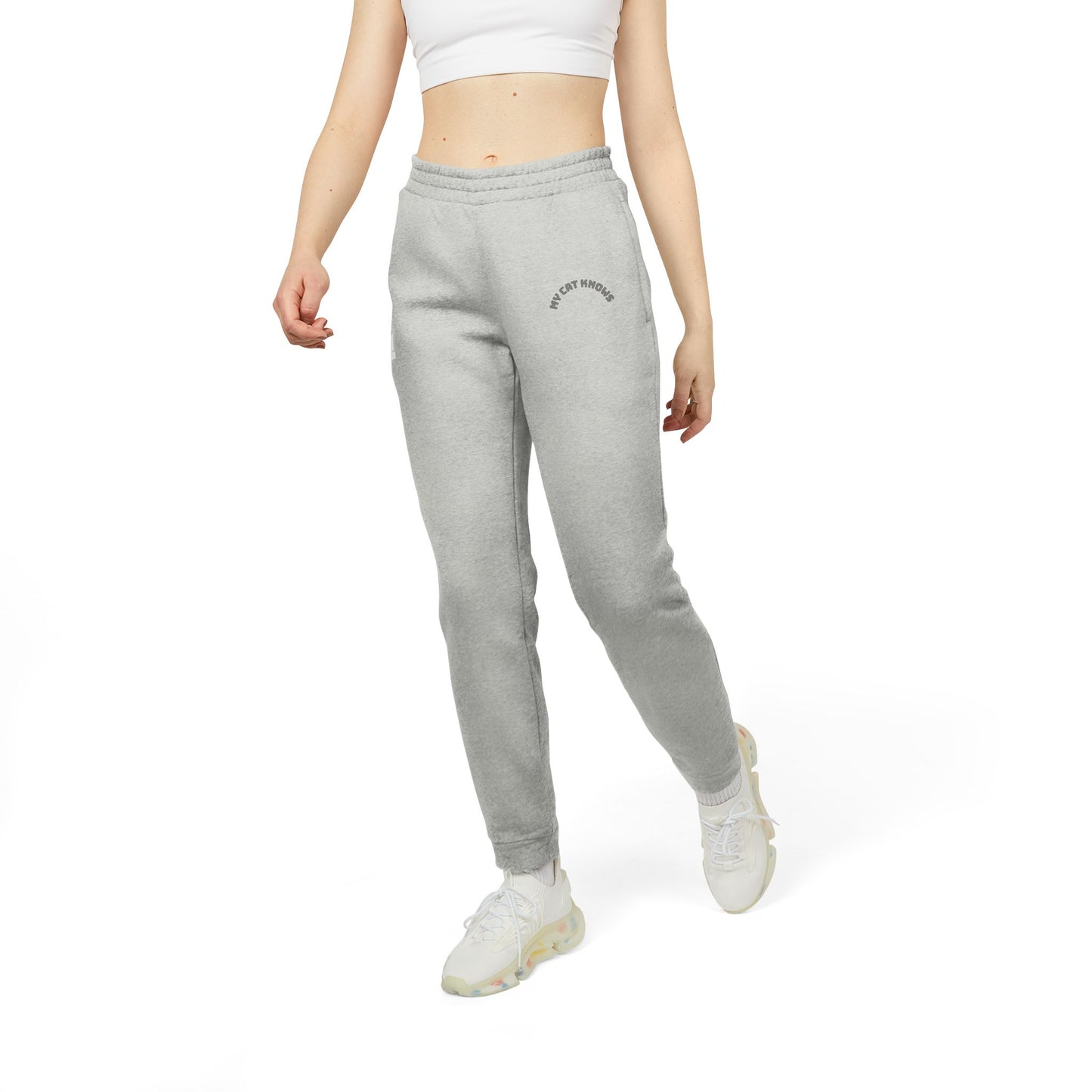Adidas Fleece Joggers — Grey Cozy Sweatpants For Cat Lovers