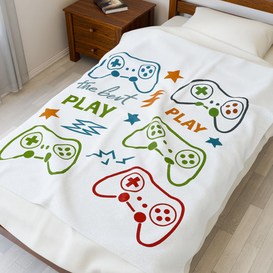 Game On Plush Blanket – Cozy Throw for Gamers, Perfect for Gaming Nights, Birthdays, Housewarming, or Holidays