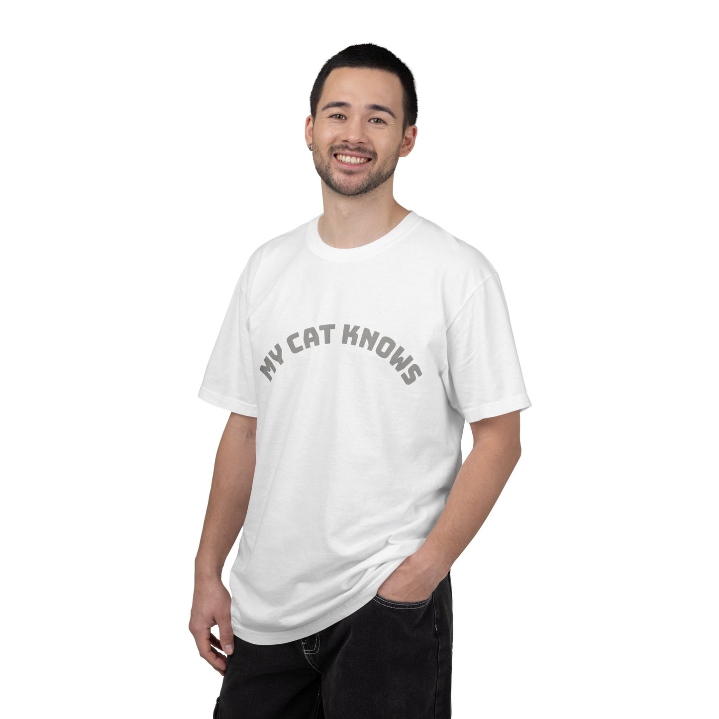 My Cat Knows T-Shirt — Cute Cat Paw Graphic Tee