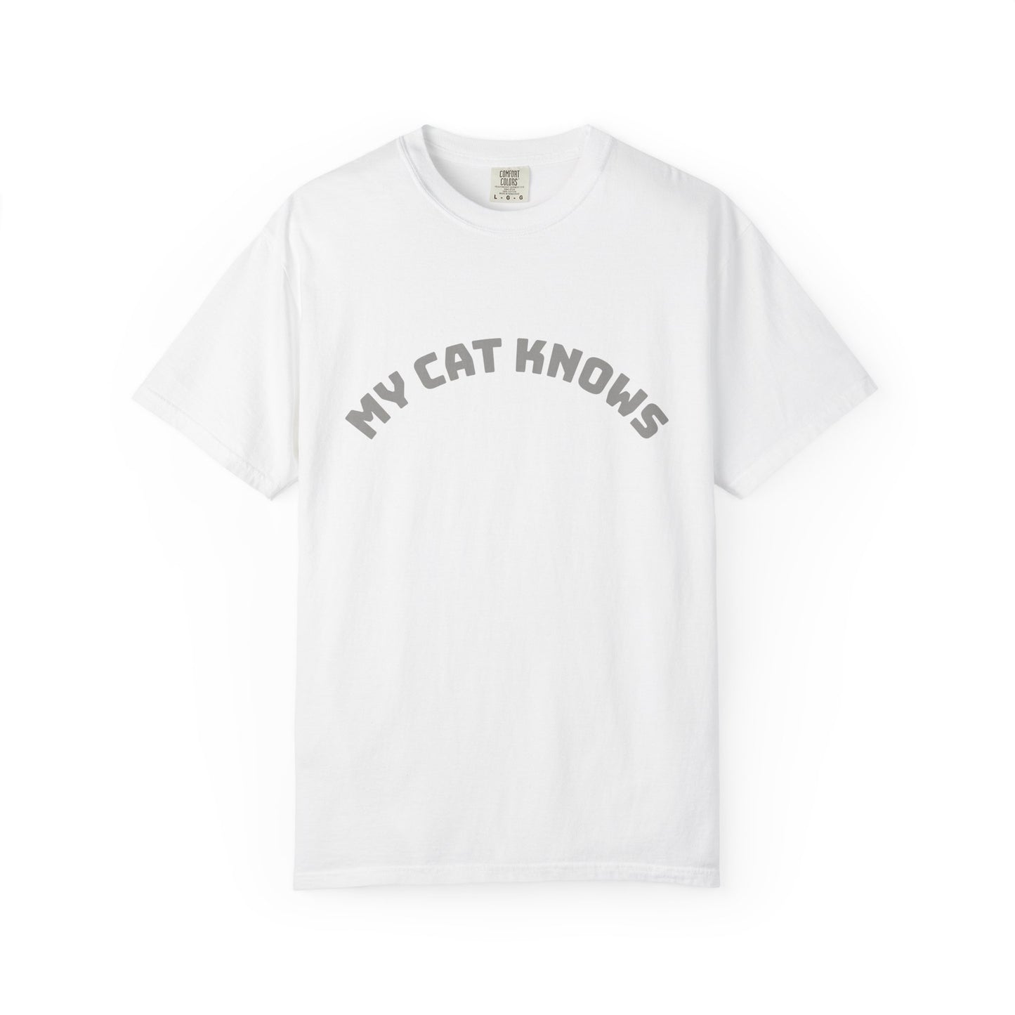My Cat Knows T-Shirt — Cute Cat Paw Graphic Tee