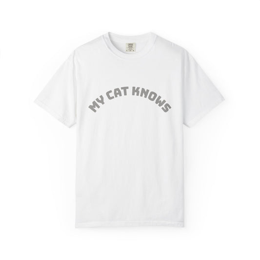 My Cat Knows T-Shirt — Cute Cat Paw Graphic Tee