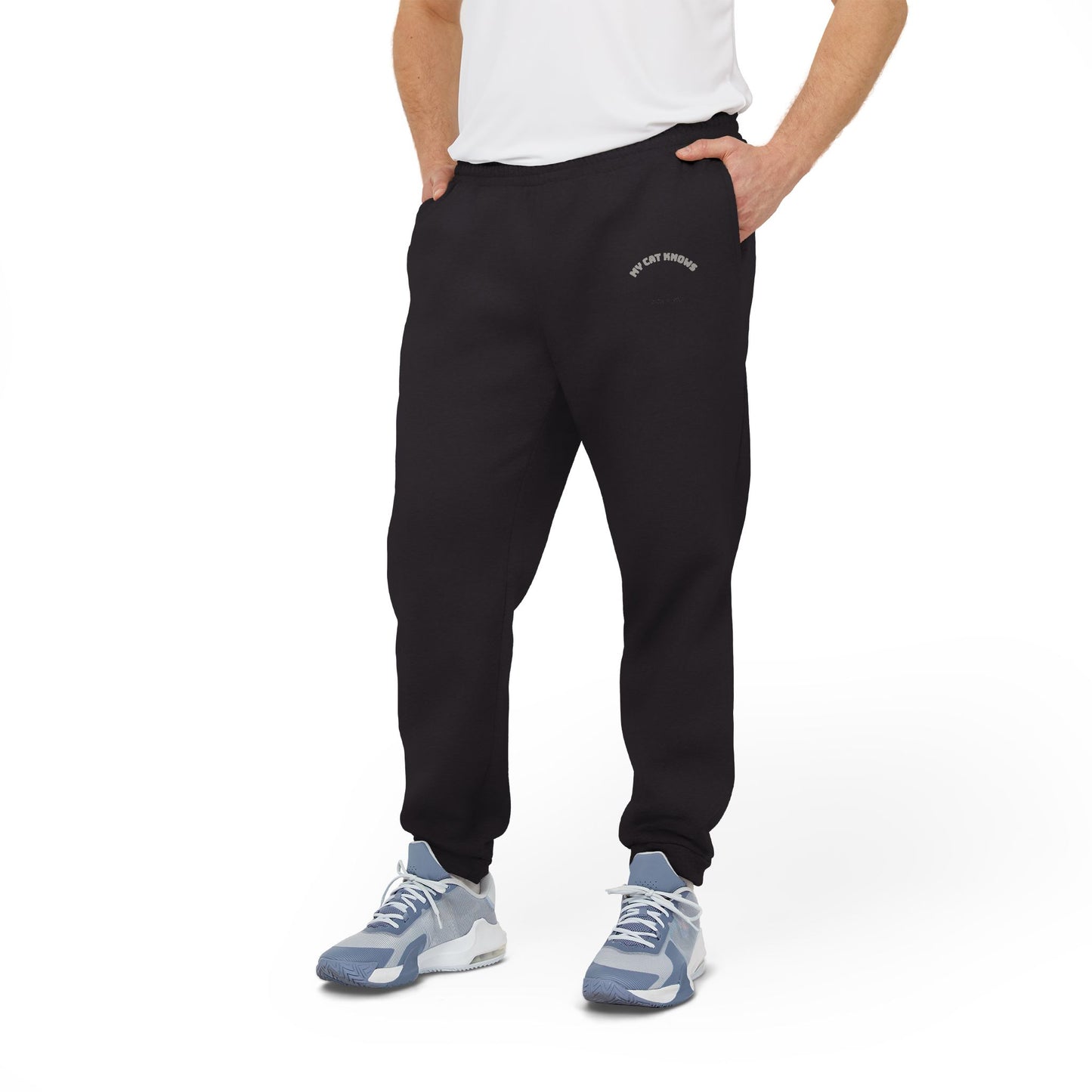 Adidas Fleece Joggers — Grey Cozy Sweatpants For Cat Lovers