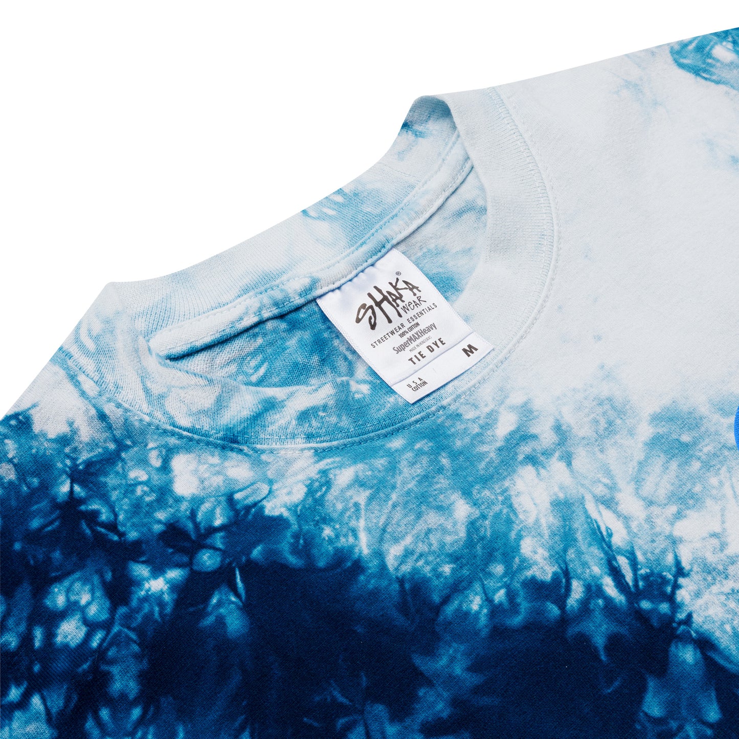 Oversized Navy Tie-Dye Paw Print Tee | Unisex Streetwear Blue Marble Cat T-Shirt